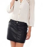 Saia em couro ref.80 cor: preto cart. 1